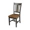 International Concepts Round 36 in Rd Top Pedestal Table, 2 San Remo Chairs, Hickory/Washed Coal, 36 in W, 36 in L, Wood K45-36RT-C10-2 - alternate 4